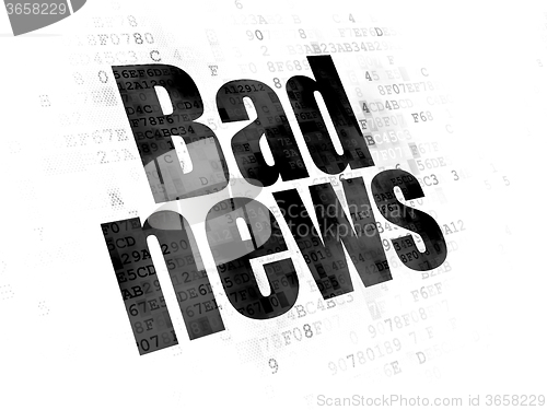 Image of News concept: Bad News on Digital background