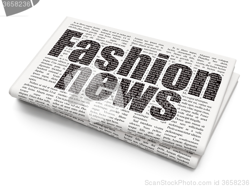 Image of News concept: Fashion News on Newspaper background