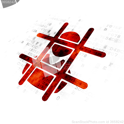 Image of Law concept: Criminal on Digital background