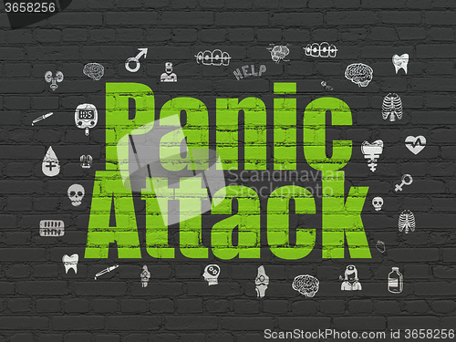 Image of Health concept: Panic Attack on wall background