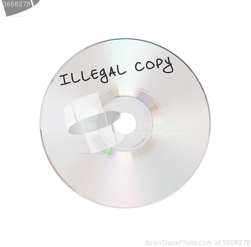 Image of CD or DVD isolated