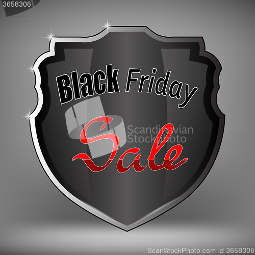 Image of Metal Grey Shield of Black Friday Sale