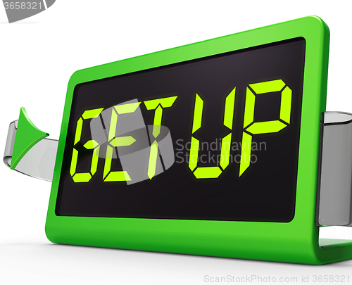 Image of Get Up Clock Message Meaning Wake Up And Rise