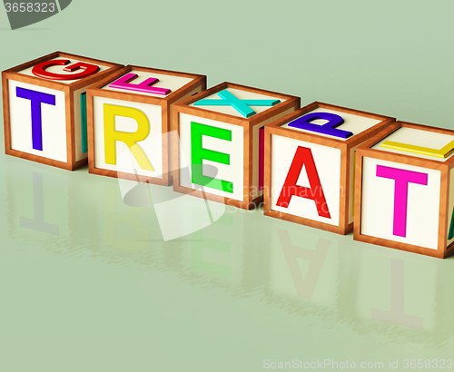 Image of Treat Blocks Mean Special Occurrence Or Gift