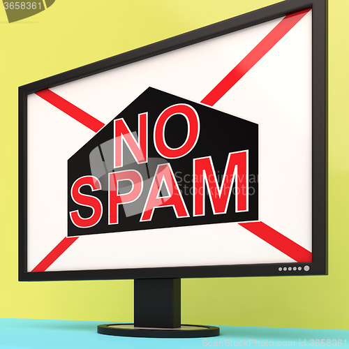 Image of No Spam Shows Undesired Electronic Mail Filter