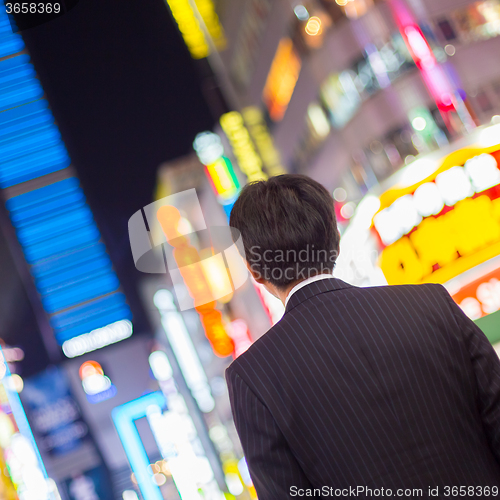 Image of Businessmnn in Shinjuku, Tokyo, Japan.