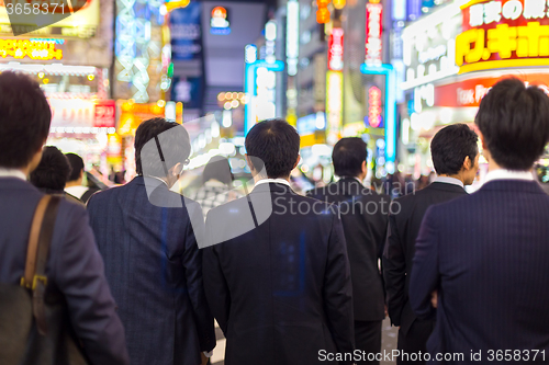 Image of Businessmen in Shinjuku, Tokyo, Japan.