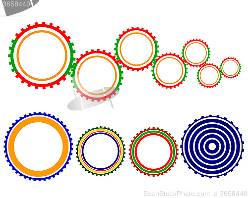 Image of multicolored gears