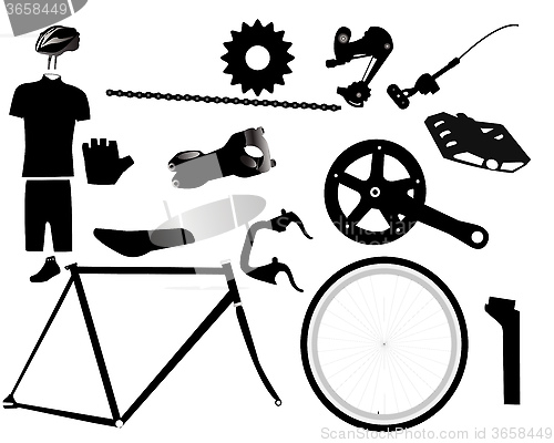 Image of parts for bicycles