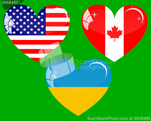 Image of three hearts