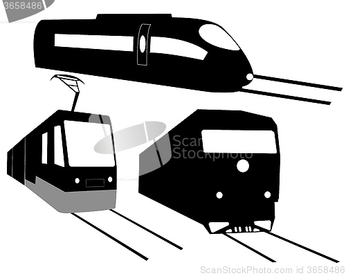 Image of three trains
