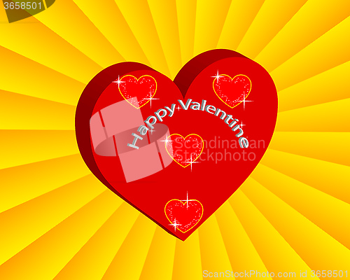 Image of Valentine card with hearts