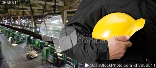 Image of Worker with safety helmet 