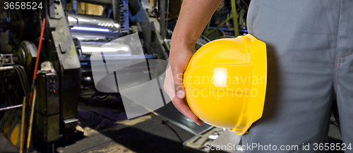 Image of Worker with safety helmet 