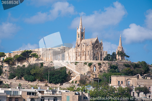 Image of Church of the town of Mgarr on the island of Gozo, Malta by ferr