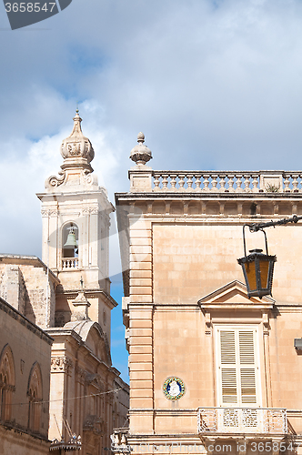 Image of Detail Belfry church Mdina , Malta