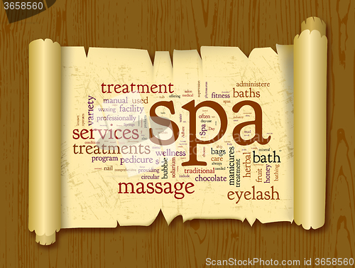 Image of Spa word cloud vector illustration