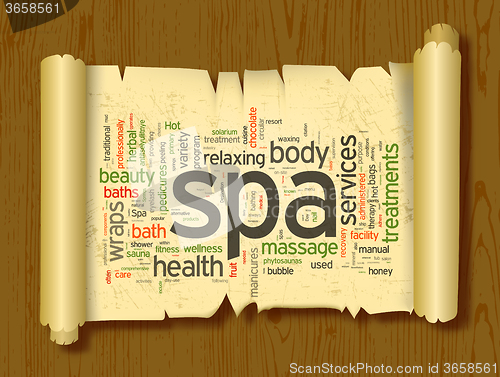 Image of Spa word cloud vector illustration