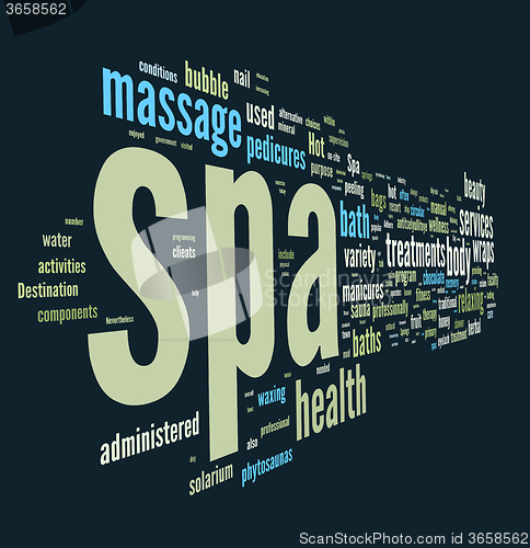 Image of Spa word cloud vector illustration