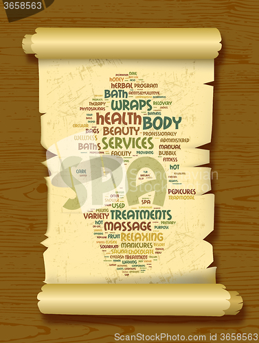 Image of Spa word cloud vector illustration