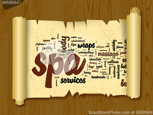 Image of Spa word cloud vector illustration