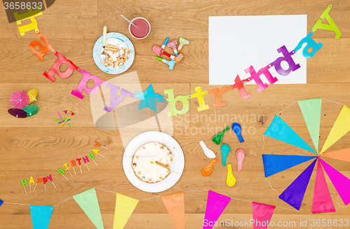 Image of Birthday party invitation background with copy space