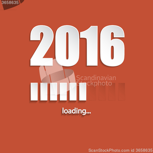 Image of Flat new year 2016 loading background 