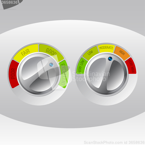 Image of Rating meter design set of two