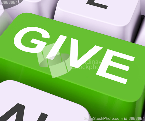 Image of Give Key Means Bestow Or Giving\r