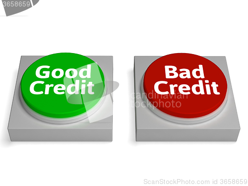Image of Good Bad Credit Shows Financial Record