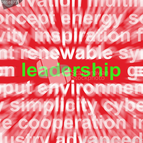 Image of Leadership Word Shows Authority Guide Or Management