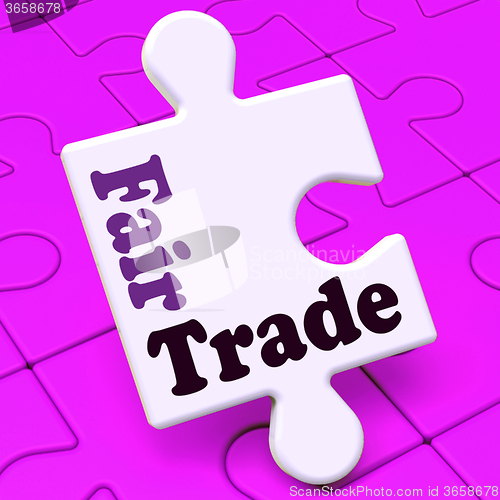 Image of Fairtrade Puzzle Shows Fair Trade Product Or Products