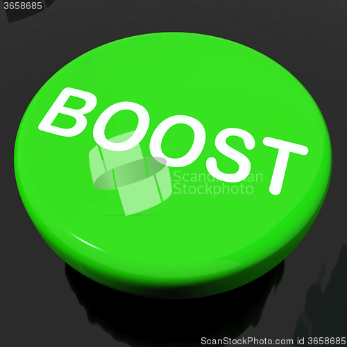 Image of Boost Button Shows Promote Increase Encourage