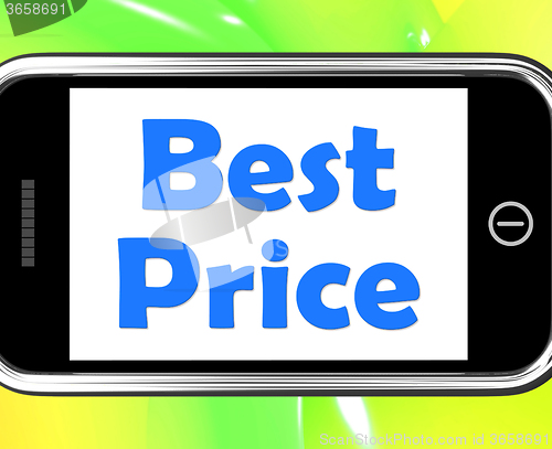 Image of Best Price On Phone Shows Promotion Offer Or Discount