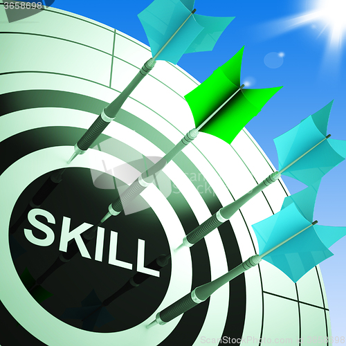 Image of Skill On Dartboard Showing Expertise