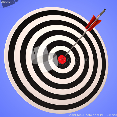 Image of Bulls eye Target Shows Precise Winning Strategic Goal