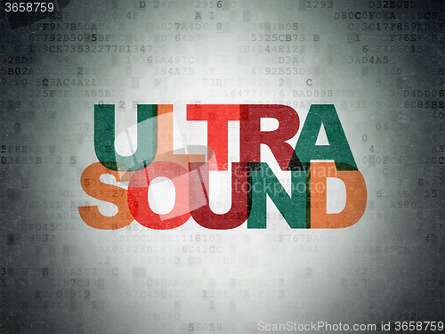 Image of Health concept: Ultrasound on Digital Paper background