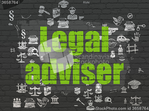 Image of Law concept: Legal Adviser on wall background