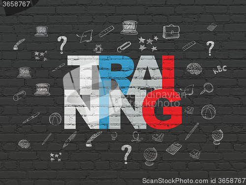 Image of Learning concept: Training on wall background