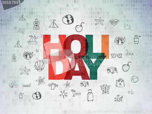 Image of Vacation concept: Holiday on Digital Paper background