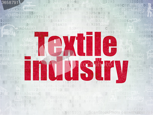 Image of Manufacuring concept: Textile Industry on Digital Paper background