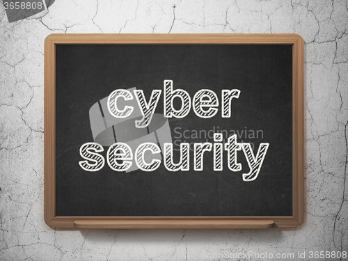 Image of Privacy concept: Cyber Security on chalkboard background