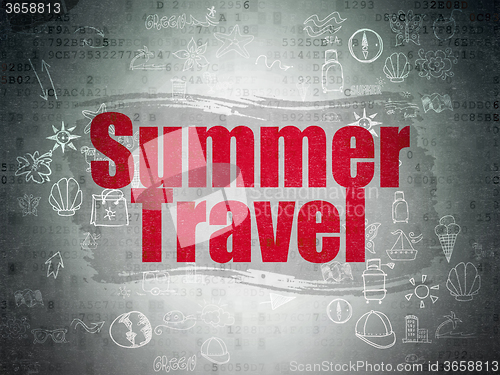 Image of Vacation concept: Summer Travel on Digital Paper background
