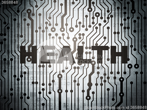 Image of Healthcare concept: circuit board with Health