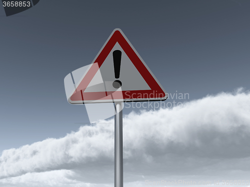 Image of attention roadsign