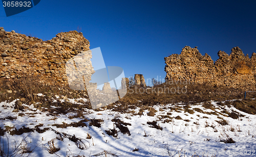 Image of ruins, Belarus  Winter