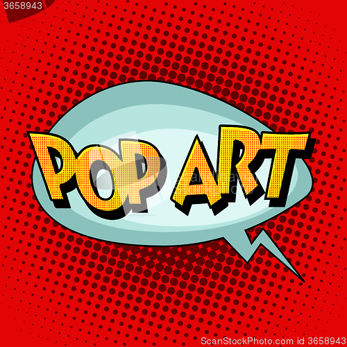 Image of Pop art comic retro bubble text