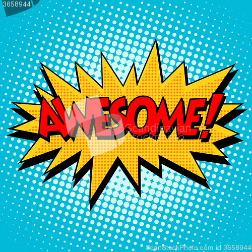 Image of Awesome comic bubble retro text