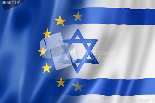 Image of Europe and Israel flag