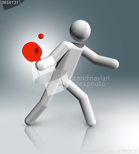 Image of Table Tennis 3D symbol, Olympic sports